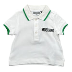 Moschino Polo tinta unita con Stampa Bianco per Neonato M8M01P BIANCO MOSCHINO 