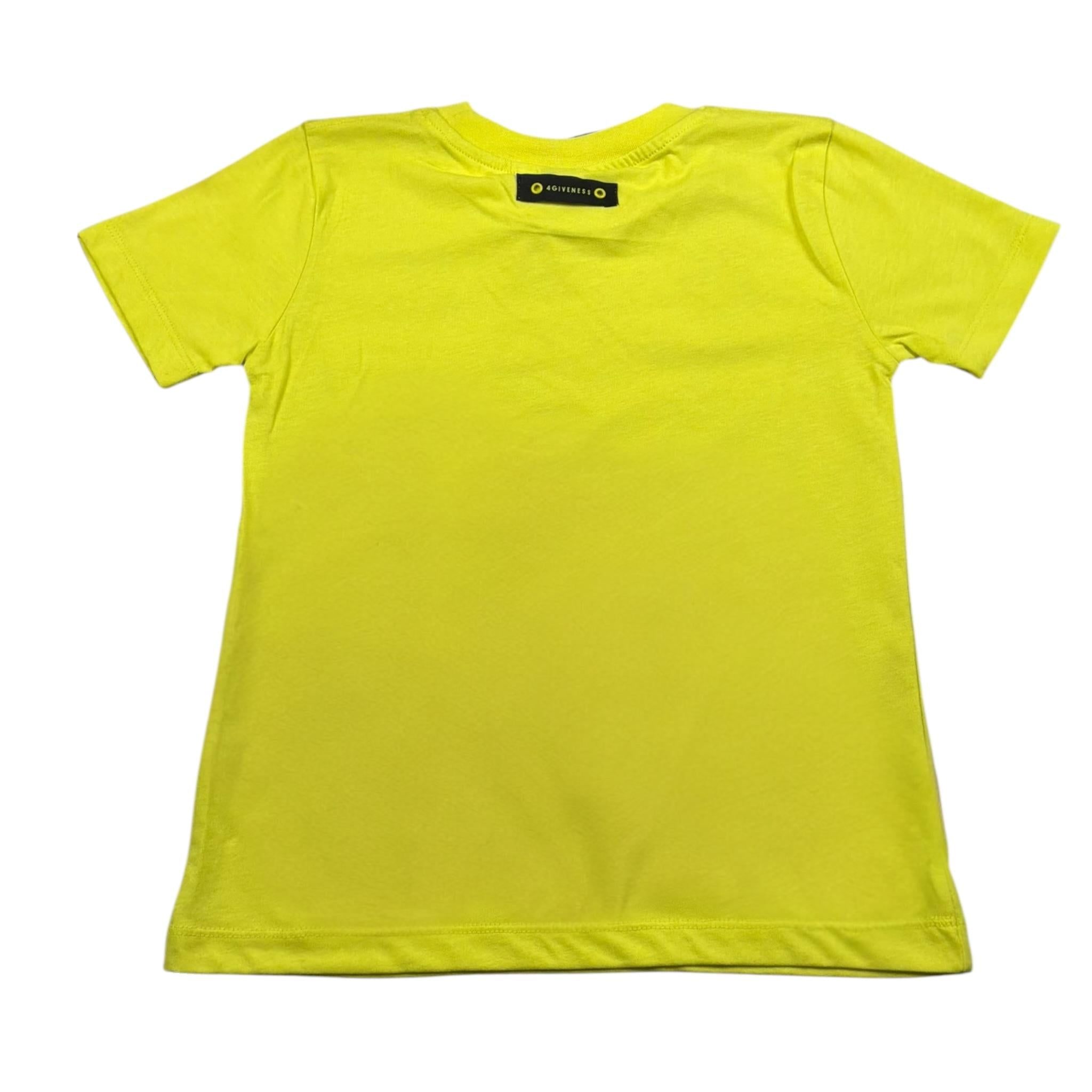 4Giveness T-Shirt Tinta Unita Girocollo per Bambina FGCB4077 GIALLO 4GIVENESS 