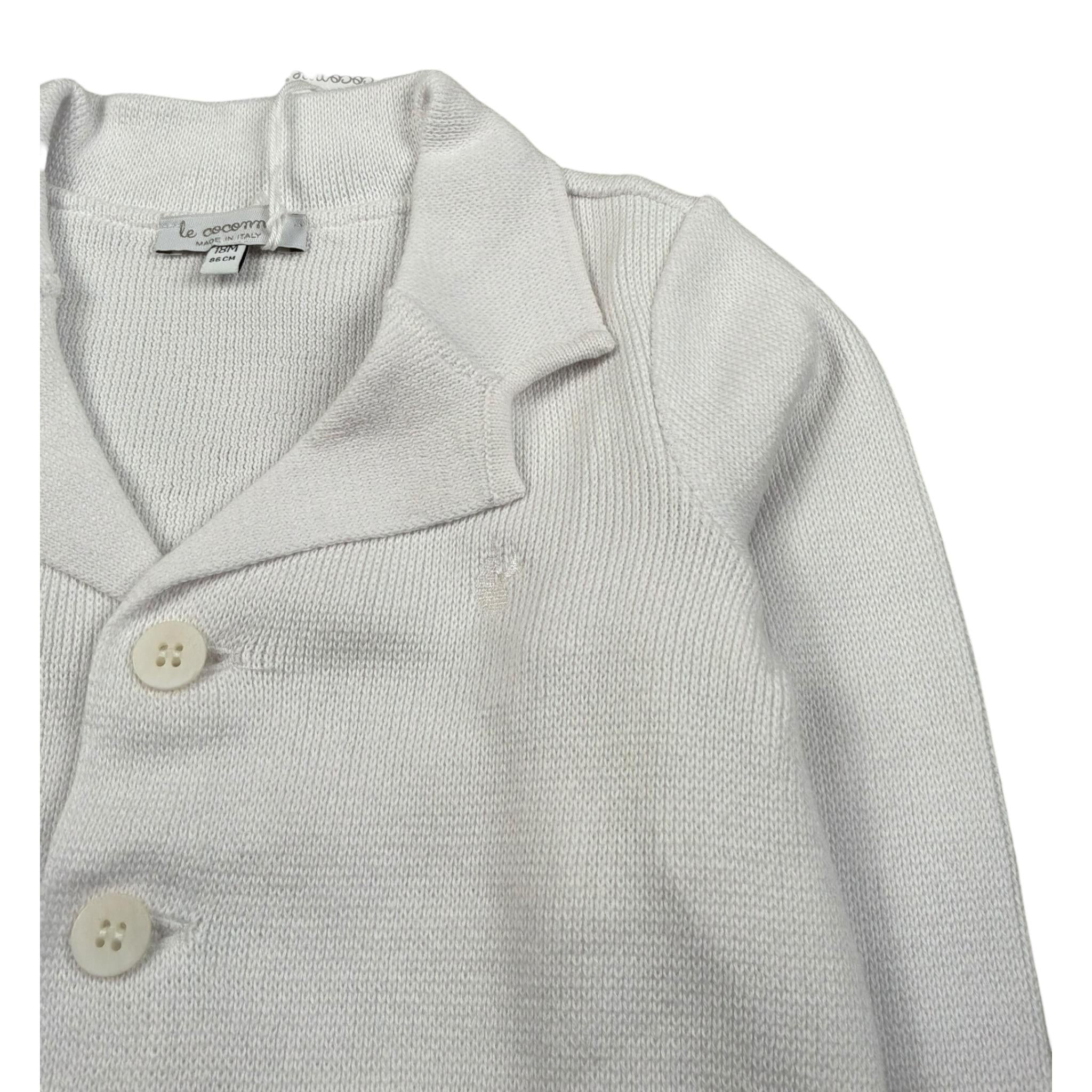 Le Coconne Giacca Tinta Unita In Filo per Neonato LCN1460 BIANCO LE COCONNE 