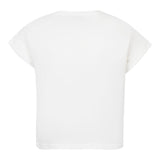Ermanno Scervino T-Shirt Girocollo Tinta Unita con Brillantini per Bambina SFTS030 BIANCO ERMANNO SCERVINO 