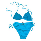4Giveness Costume 2Pz Tinta Unita Triangolo-Slip Cobalto Per Bambina