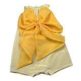 A' La Page Pagliaccetto Tinta Unita con Fiocco per Bambina AL21J GIALLO A' LA PAGE 