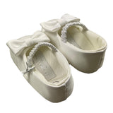Colori Chiari Ballerina Tinta Unita Con Fiocco Bianco Per Neonata