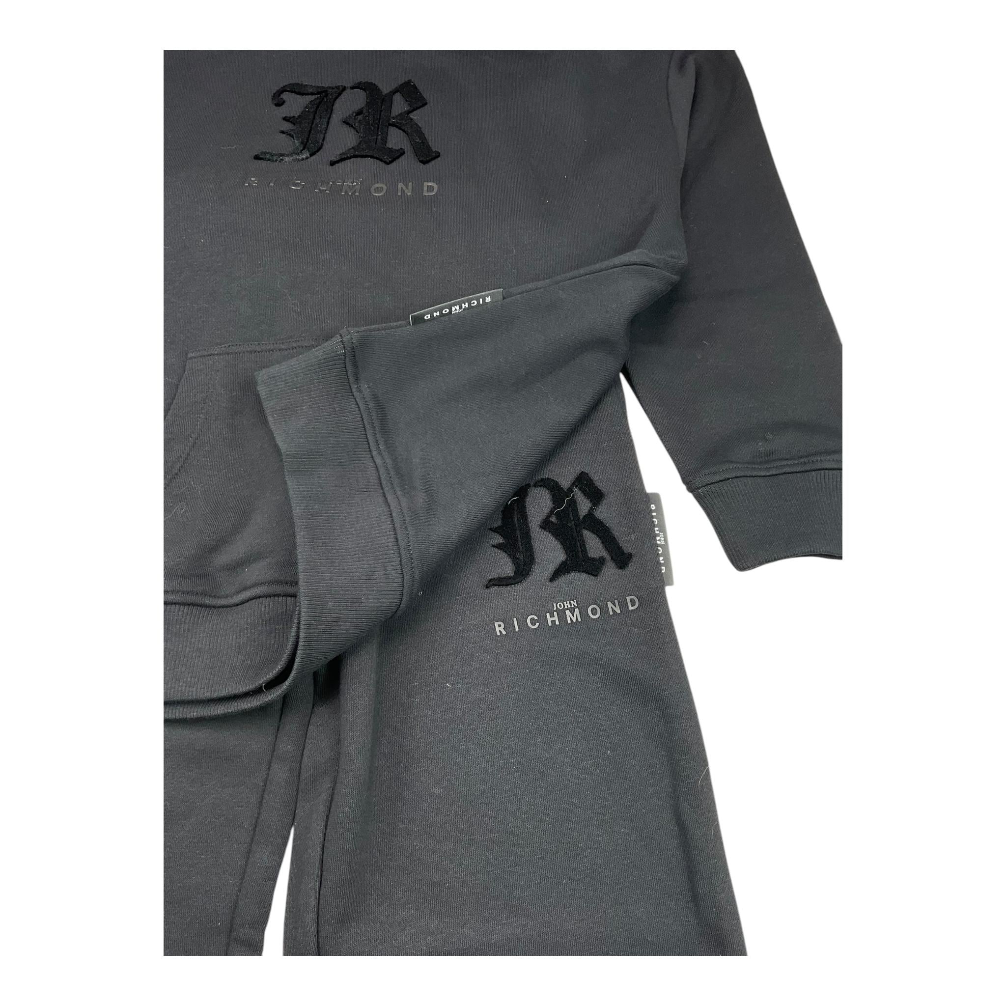JOHN RICHMOND completo 2 pezzi felpa-pantalone tinta unita Nero per Bambina RBA25005CF NERO JOHN RICHMOND 
