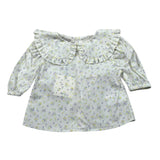 A' La Page Camicia Manica Lunga Tinta Unita Fantasia Floreale per Neonata AL166 BIANCO A' LA PAGE 