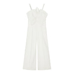 Fun & Fun Tuta Intera A Bretelle Tinta Unita con Tulle per Bambina FNCJJP00985X PANNA FUN & FUN 