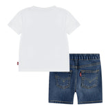 Levi'S Completo 2 Pezzi T-Shirt-Bermuda Bicolore per Neonato 6EM344 BIANCO LEVI'S 