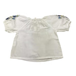 Babe & Tess Top Tinta Unita con Fantasia Fiori per Bambina 03518029 BIANCO BABE & TESS 