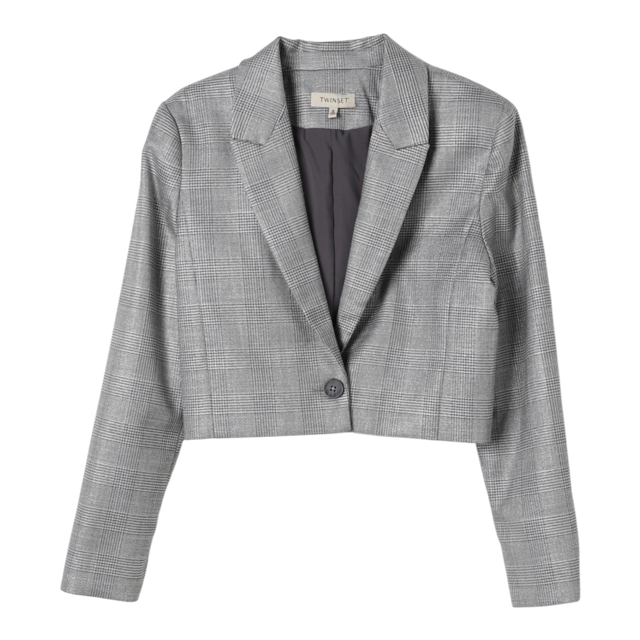 TWINSET giacca tinta unita con microfantasia Grigio per Bambina 242GJ2180 GRIGIO TWINSET 