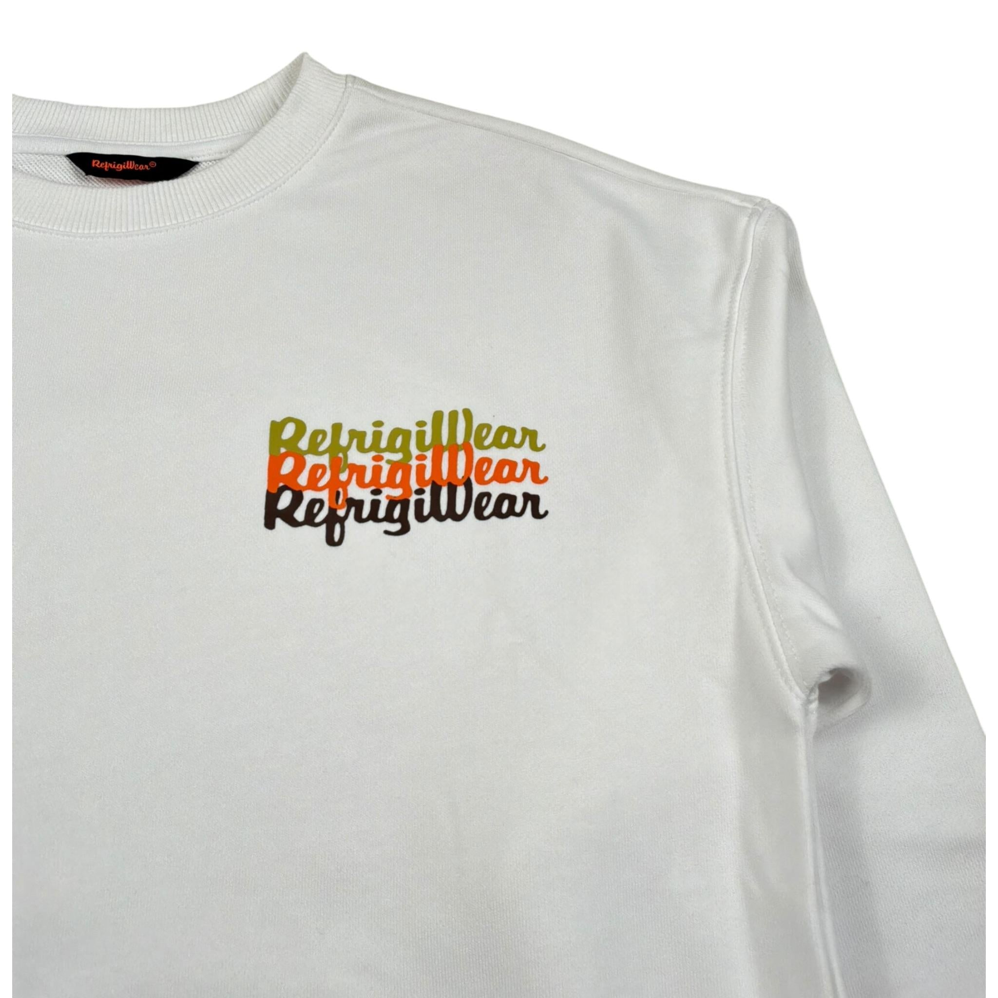 Refrigiwear Felpa Chiusa Girocollo Tinta Unita per Bambino 119WRMJS25 BIANCO REFRIGIWEAR 