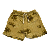 Play Up Short Tinta Unita Con Elastico In Vita Verde Per Neonato