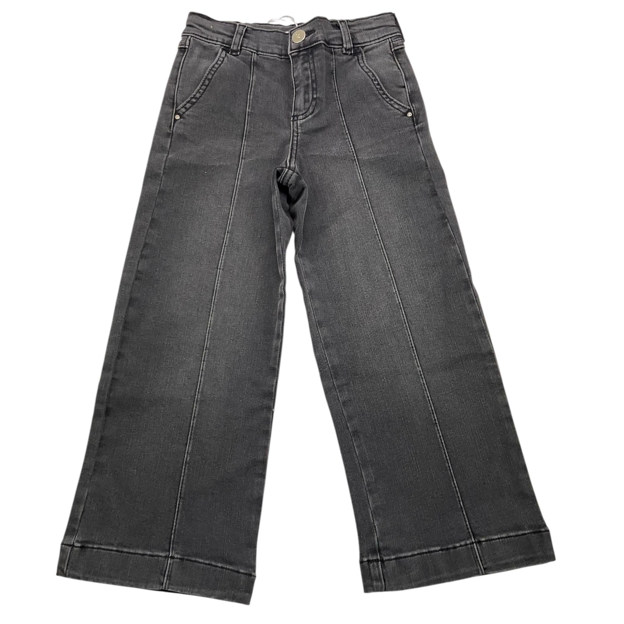 LIU JO jeans tinta unita modello palazo Nero per Bambina KF4079X NERO LIU JO 