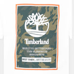 Timberland T-Shirt Girocollo Tinta Unita con Stampa per Bambino T60427 BIANCO TIMBERLAND 
