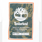 Timberland T-Shirt Girocollo Tinta Unita con Stampa per Bambino T60427 BIANCO TIMBERLAND 