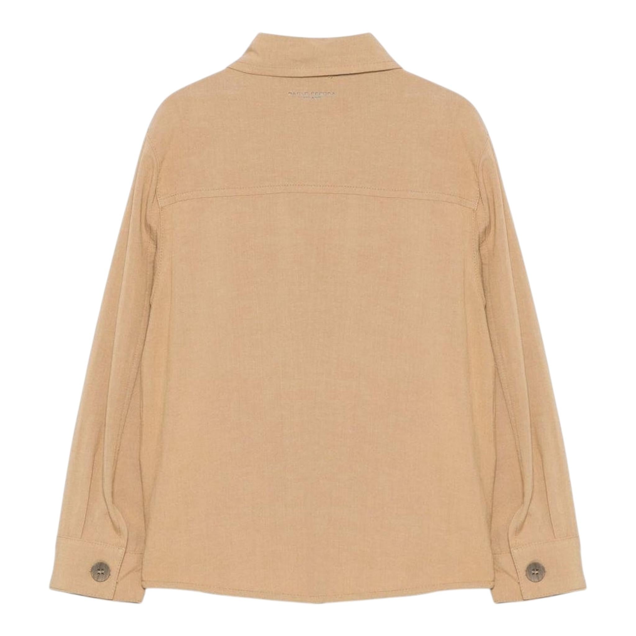 Paolo Pecora Camicia Manica Lunga Tinta Unita per Bambino PP4067X BEIGE PAOLO PECORA 