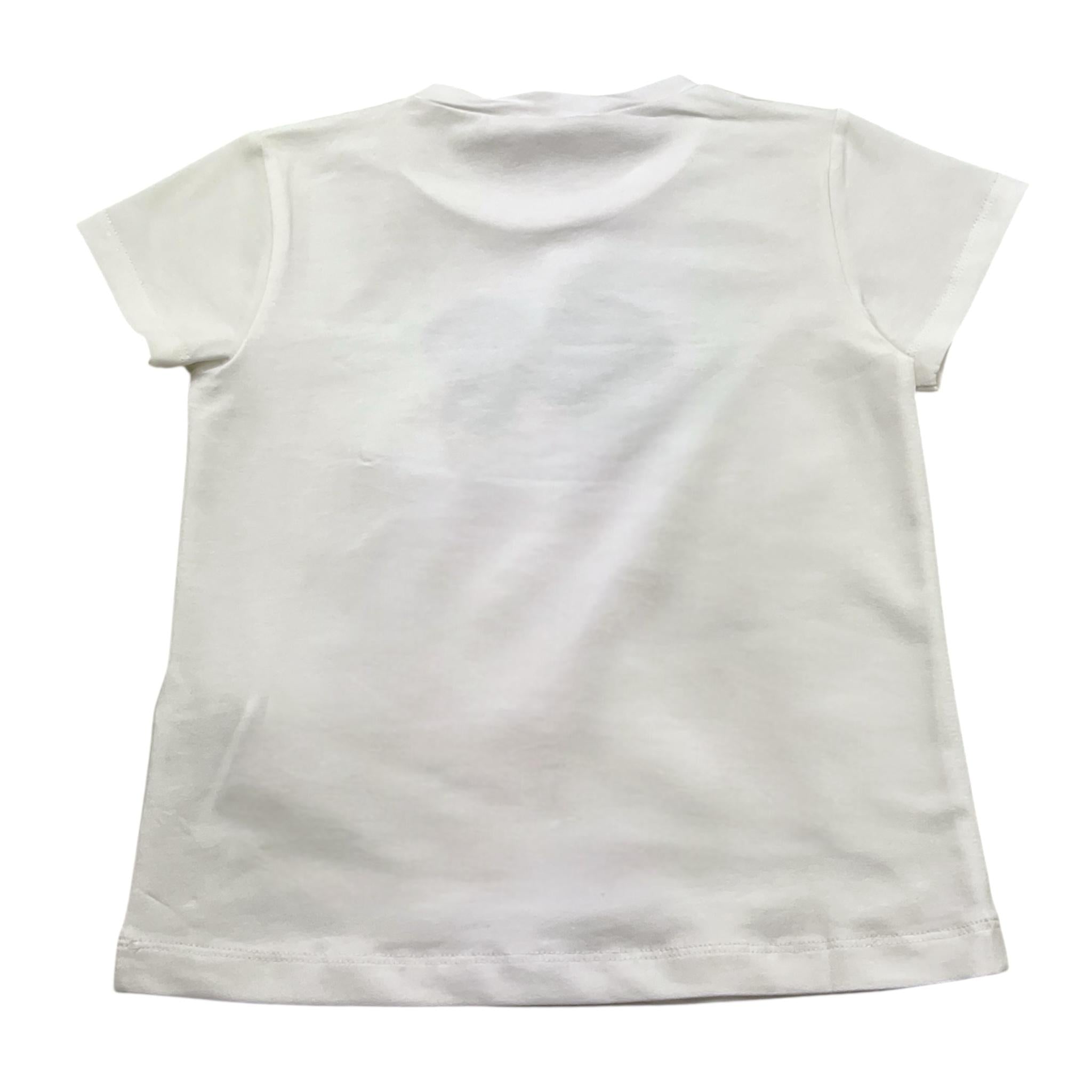 Liu Jo T-Shirt Tinta Unita Girocollo con Stampa per Bambina KA5039 BIANCO LIU JO 