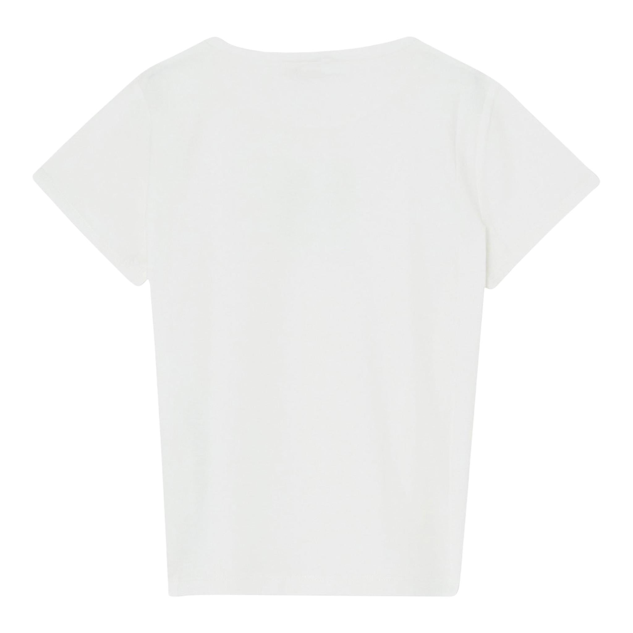 Liu Jo T-Shirt Girocollo Tinta Unita con Paillettes per Bambina GA5018 BIANCO LIU JO 