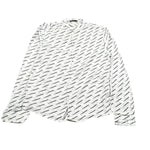 Daniele Alessandrini Camicia Manica Lunga Collo Coreano tinta unita con Stampe Logo Bianco per Bambino 1235C00155X BIANCO DANIELE ALESSANDRINI 