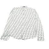 Daniele Alessandrini Camicia Manica Lunga Collo Coreano tinta unita con Stampe Logo Bianco per Bambino 1235C00155X BIANCO DANIELE ALESSANDRINI 