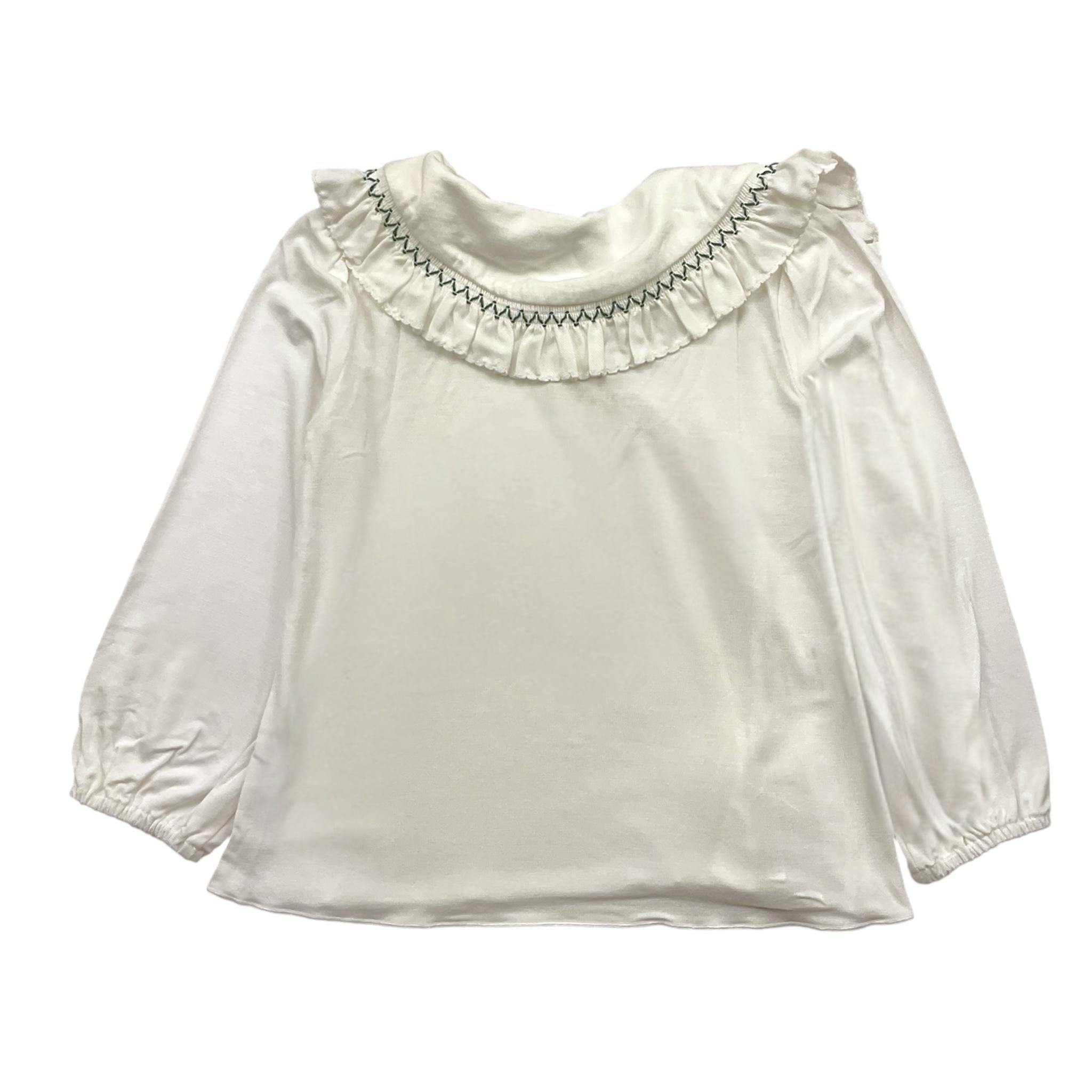 LA STUPENDERIA shirt tinta unita con colletto Bianco per Neonata TJMG42X BIANCO LA STUPENDERIA 