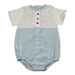 Calamaro Pagliaccetto Bicolore Mezza Manica per Neonato 32330 BIANCO/AZZURRO CALAMARO 