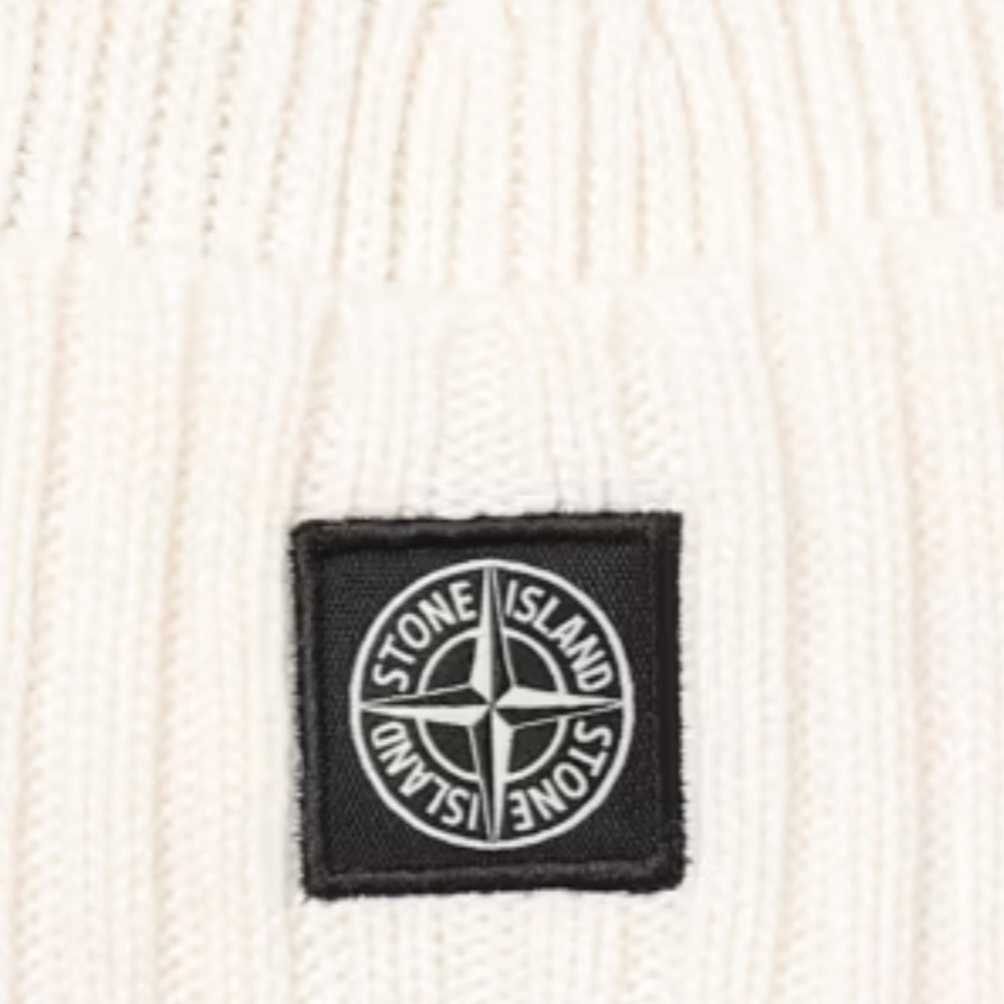 STONE ISLAND cappello tinta unita con stampa Panna per Bambino 8116N03Z3 PANNA STONE ISLAND 