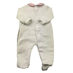 LE BEBE' tutina manica lunga tinta unita con orso Bianco per Neonata LBG6008 BIANCO LE BEBE' 