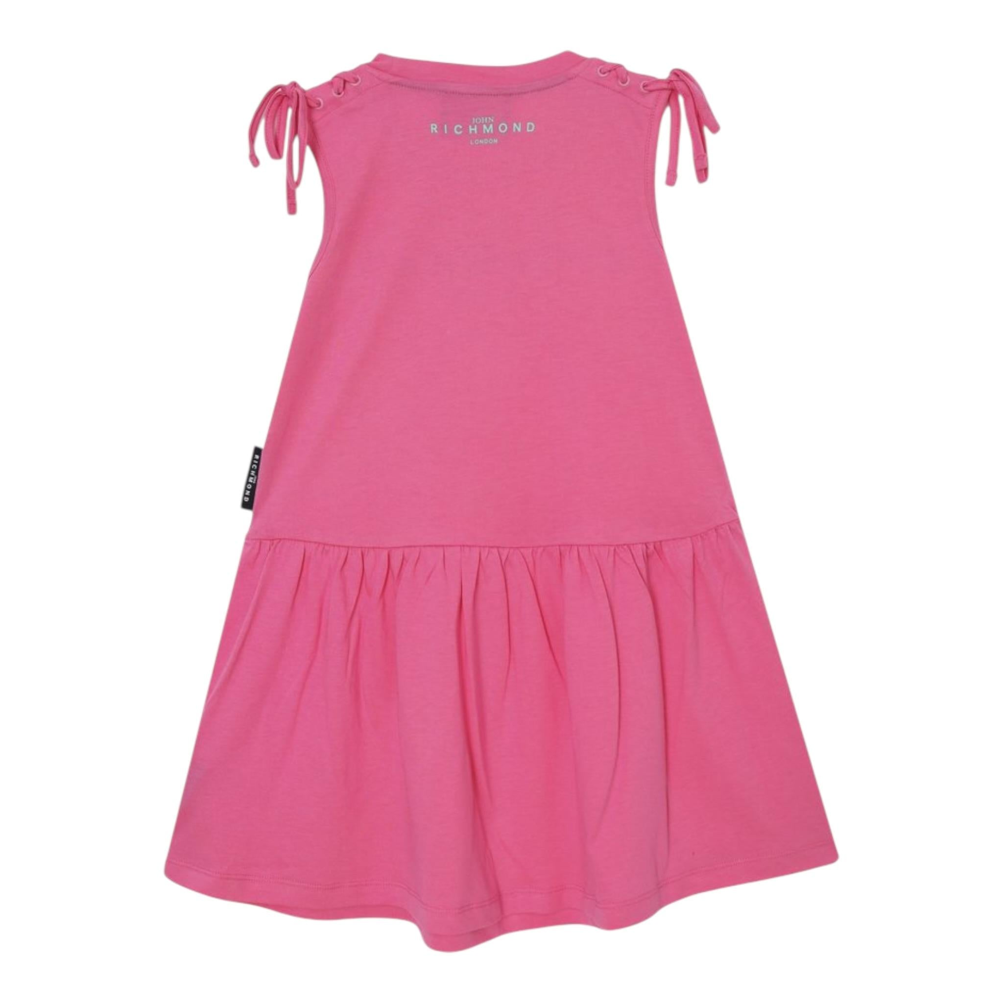 John Richmond Abito Tinta Unita con Logo Girocollo per Neonata RGP25008VENXX FUXIA JOHN RICHMOND 