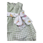 Le Bebe Completo 2 Pezzi Camicia-Culotte Fantasia Qaudri per Neonata LBG6239 VERDE LE BEBE 