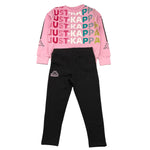 KAPPA completo 2pz bicolore shirt-leggins Rosa/nero per Bambina 8061T0029 ROSA/NERO KAPPA 