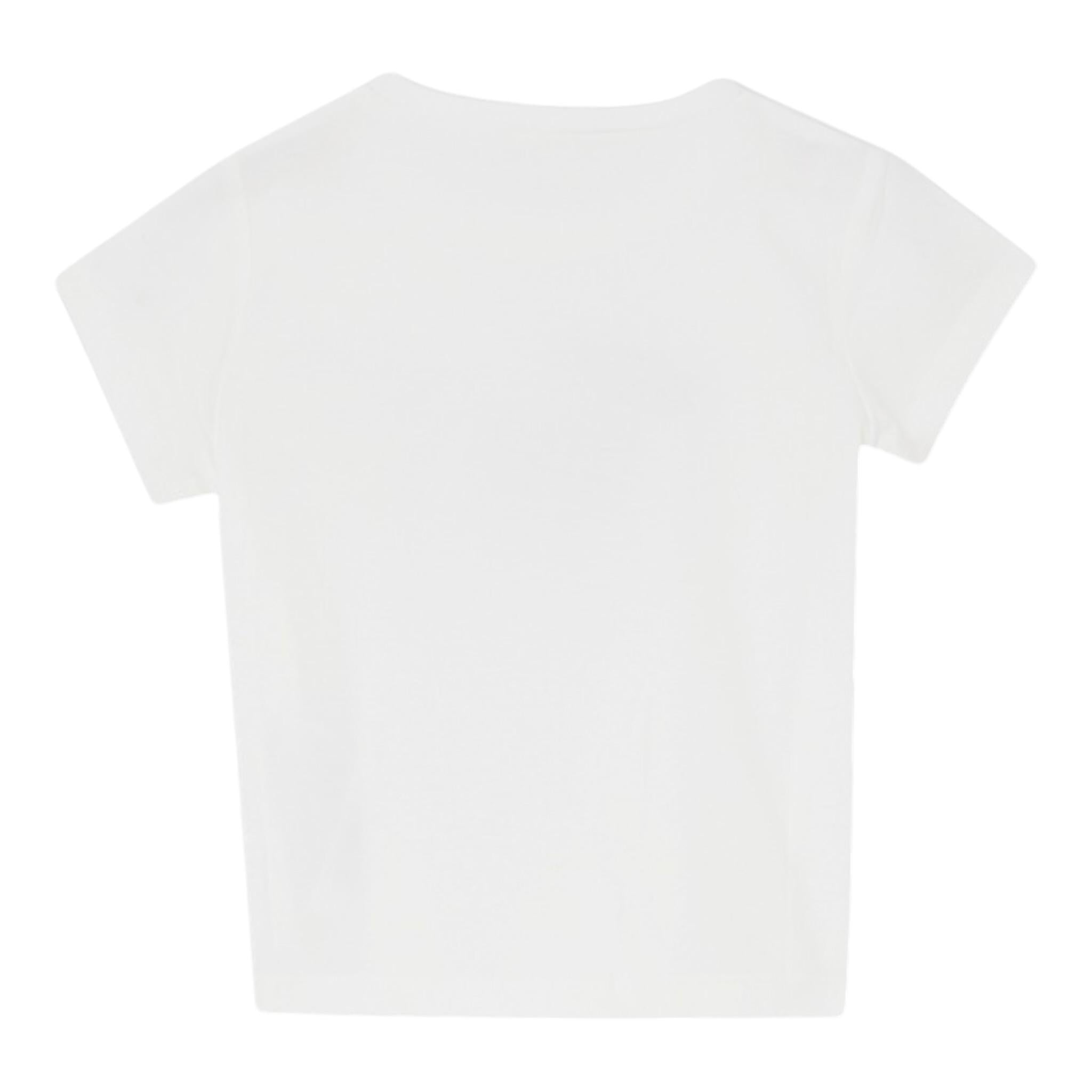 Liu Jo T-Shirt Girocollo Tinta Unita con Brillantini per Neonata KA5021XX BIANCO LIU JO 