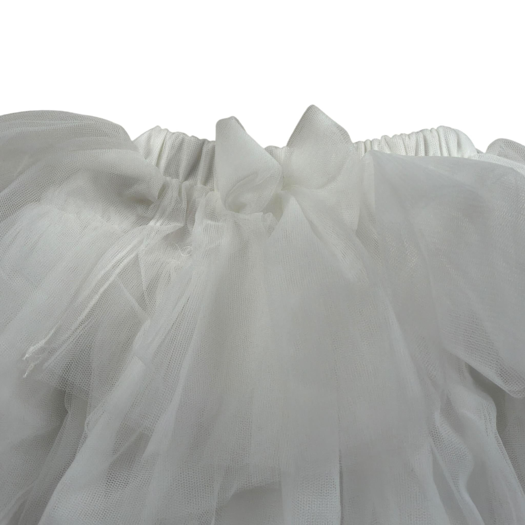 Le Bebe Gonna tinta unita con Tulle Bianco per Neonata LBG4229 BIANCO LE BEBE 