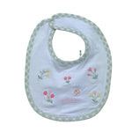 Le Bebe' Bavetta Tinta Unita con Stampa per Neonata LBG6236 BIANCO LE BEBE' 