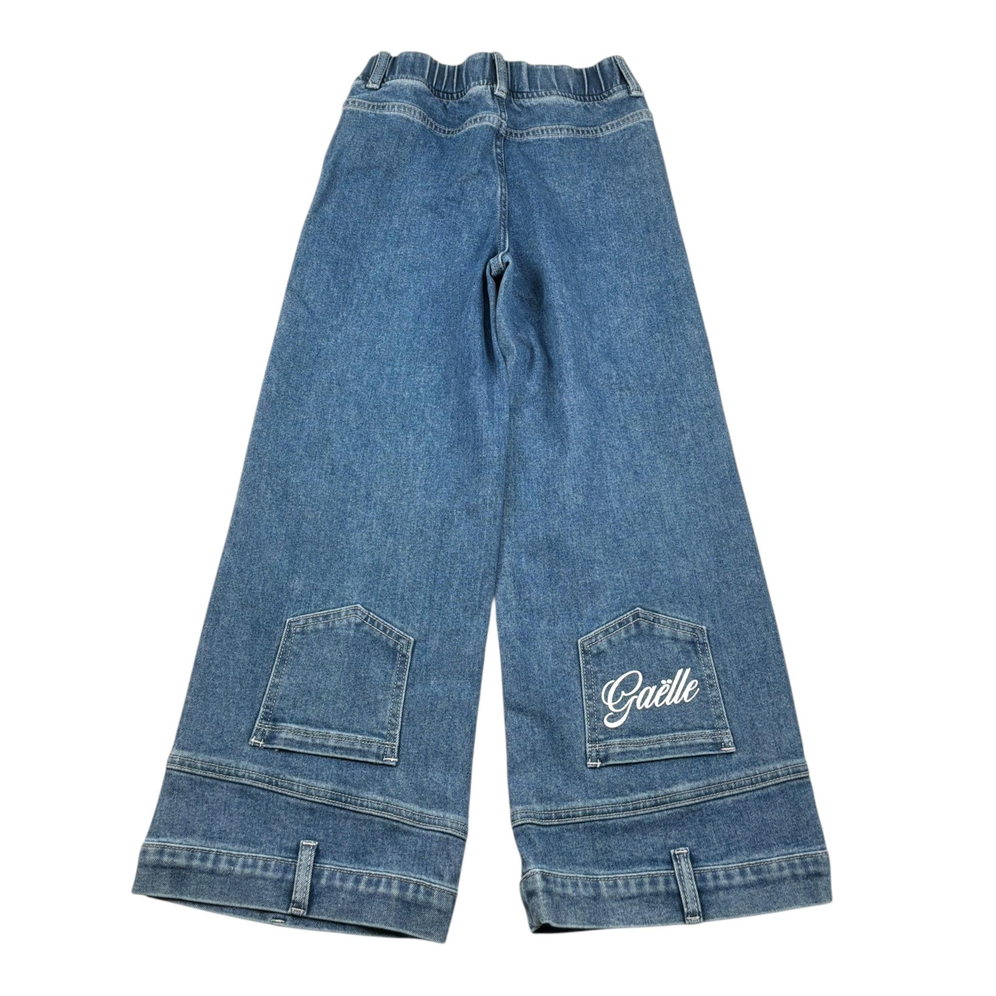 Gaelle Jeans tinta unita con Elastico In Vita Blu per Bambina 2745PD00530 BLU GAELLE 