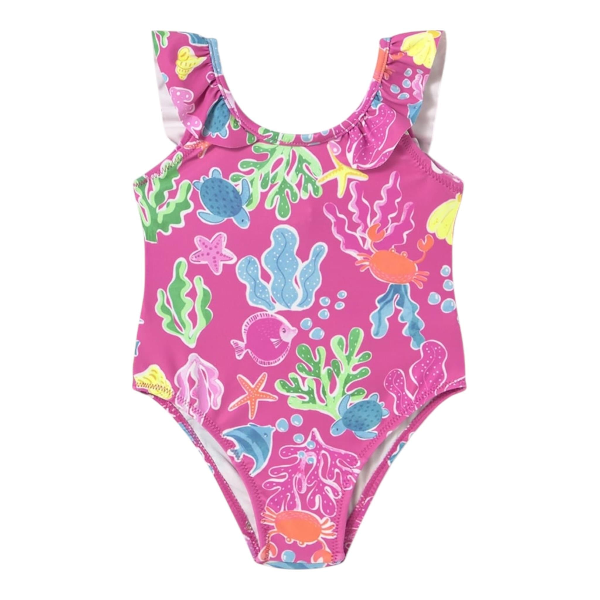 Mayoral Costume Intero tinta unita con Stampa Fuxia per Bambino 1742JXX FUXIA MAYORAL 