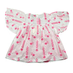 Dixie Camicia tinta unita con Ricami Bianco per Bambina 00499 BIANCO DIXIE 