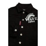 Dsquared2 Giacca In Denim Tinta Unita con Stampa per Bambino DQ2132X NERO DSQUARED2 