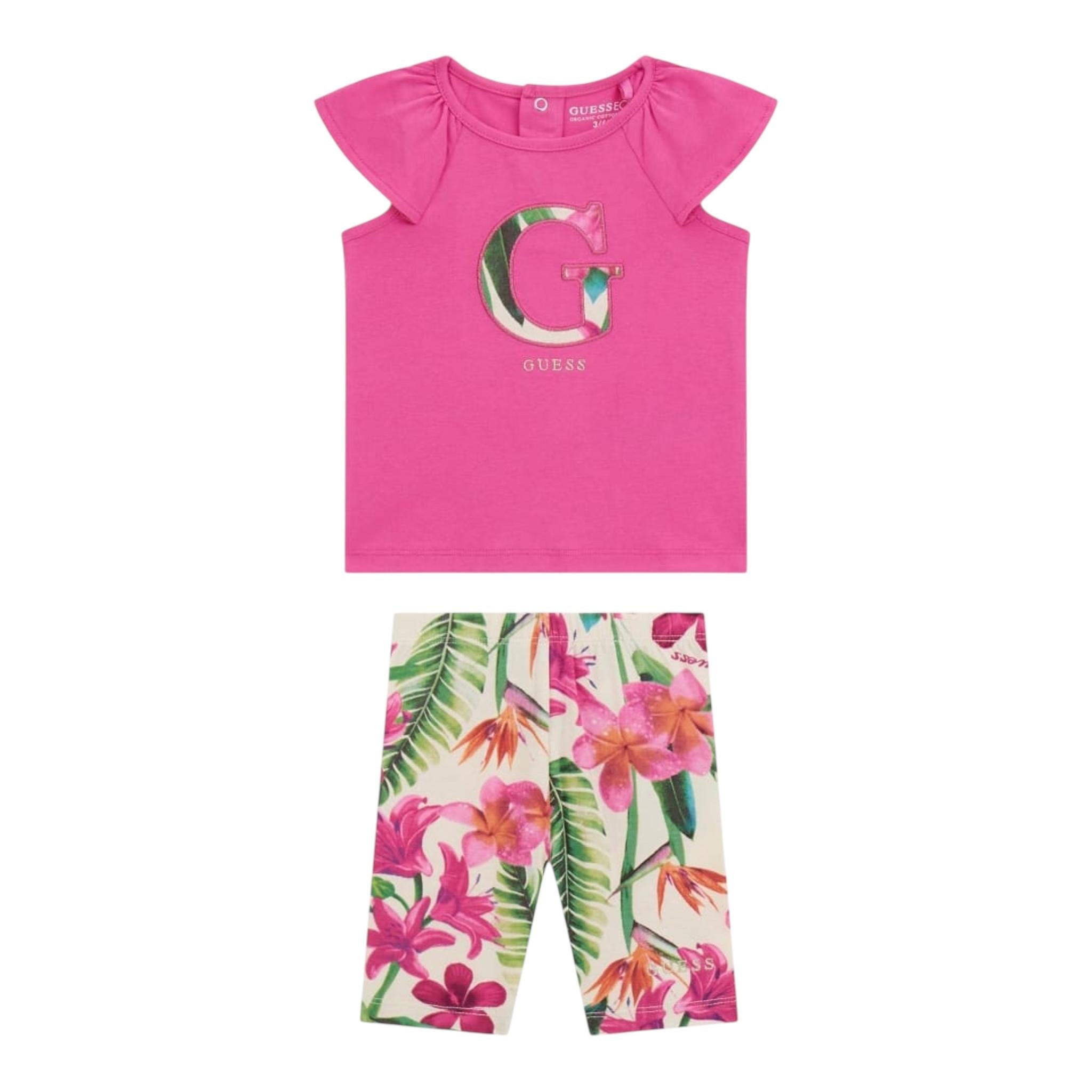 Guess Completo 2 Pezzi Leggins-T-Shirt  per Neonata K5GG02K6YW4N FUXIA GUESS 