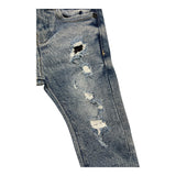 Daniele Alessandrini Jeans Tinta Unita Cn Strappi Blu per Neonato