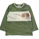 Trussardi Shirt Girocollo Tinta Unita con Logo per Neonato TIP26071TS VERDE TRUSSARDI 