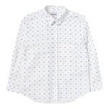 Dondup Camicia Tinta Unita Manica Lunga Con Fantasia Bianco Per Bambino