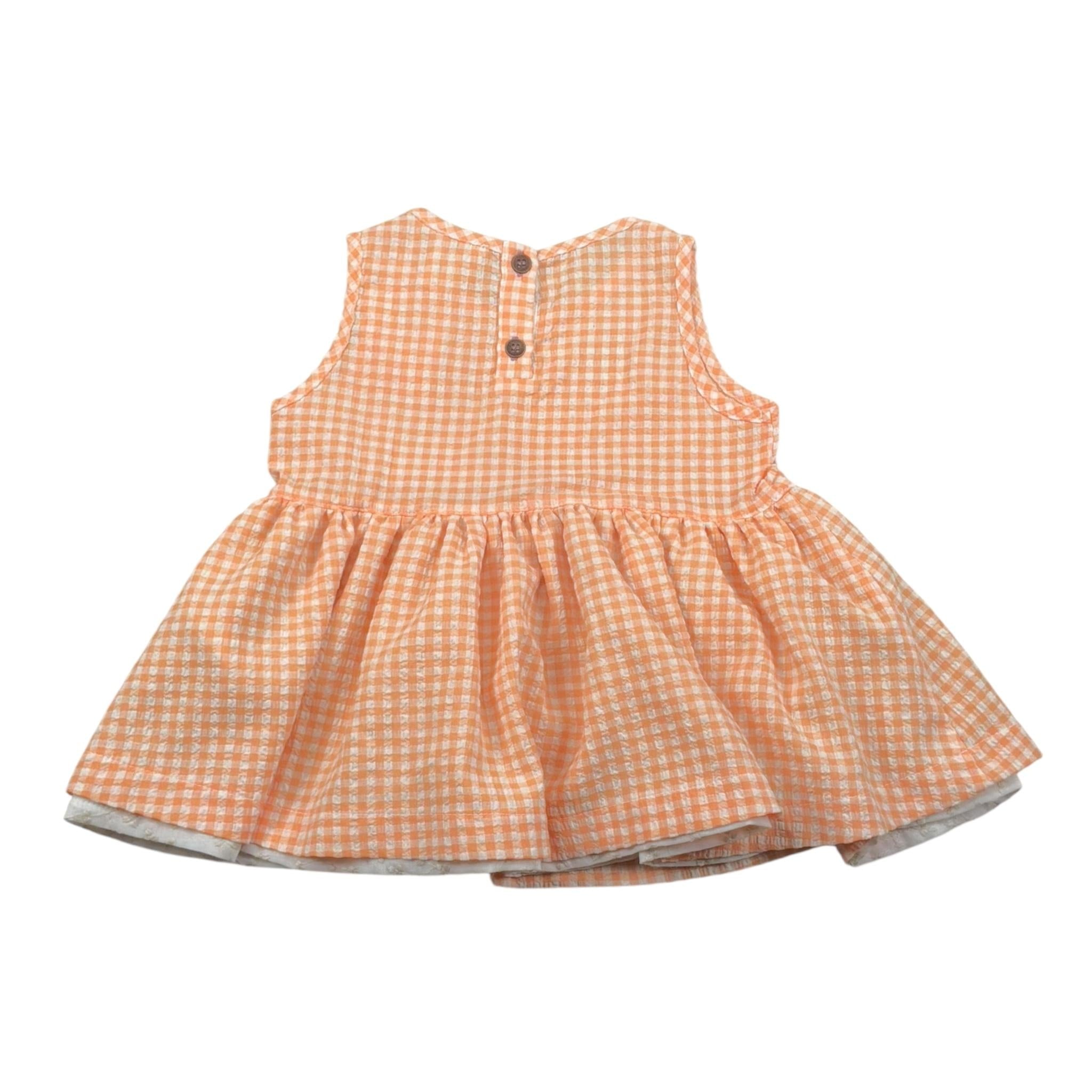 Caffe' D'Orzo Top Tinta Unita Giromanica con Fantasia A Quadri per Bambina ZW5A62J ARANCIONE CAFFE' D'ORZO 