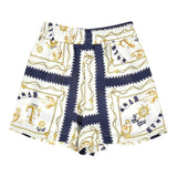 Monnalisa Short Stampa Fantasia Con Elastico In Vita Panna/Blu Per Bambino