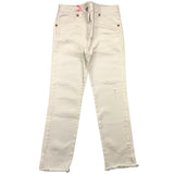 Vicolo Jeans Tinta Unita Con Giovita Regolabile Panna Per Bambina