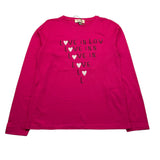 DIXIE shirt girocollo tinta unita con stampe in contrasto Fuxia per Bambina LB38030G42 FUXIA DIXIE 