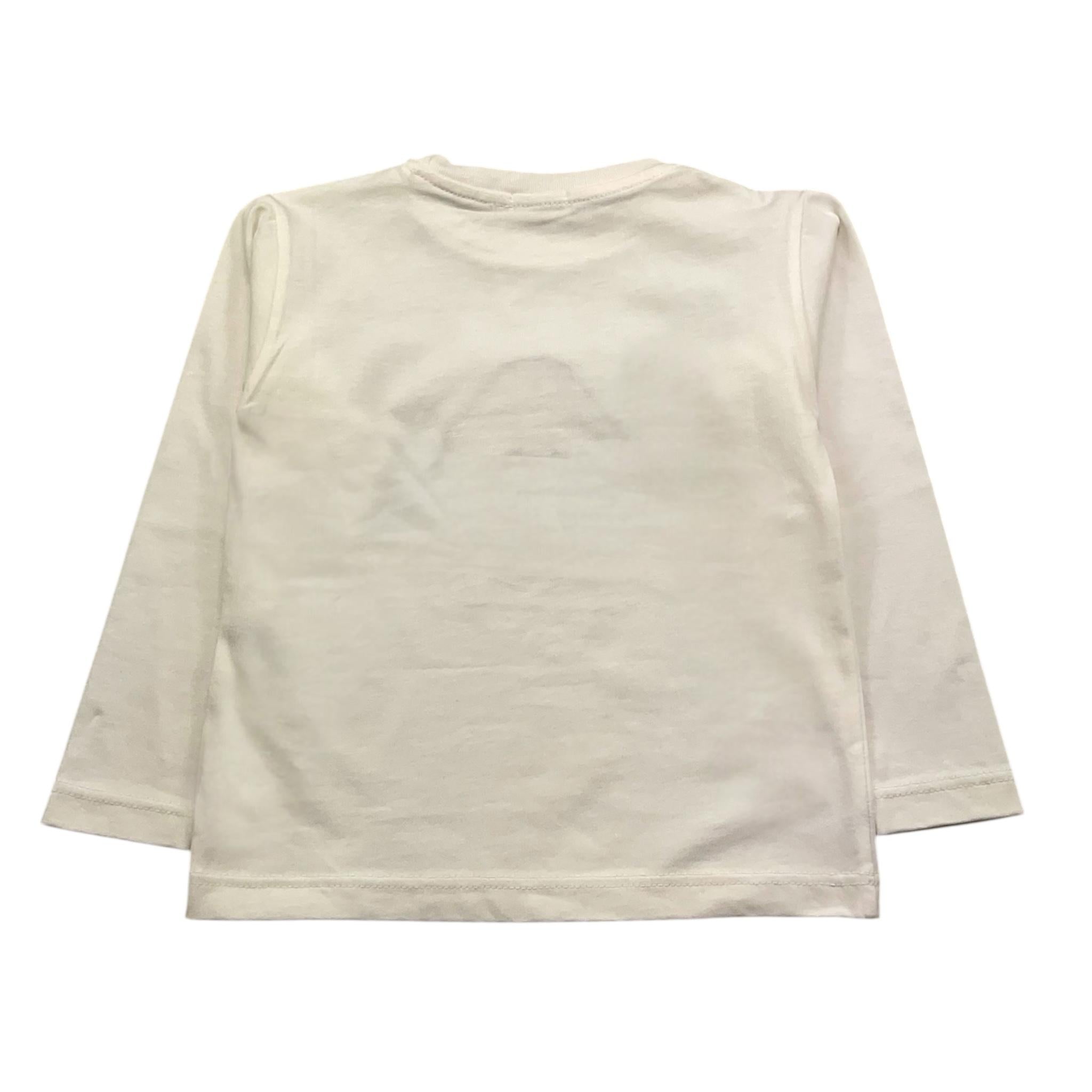 shirt girocollo tinta unita con orso I2308536P PANNA NANAN 