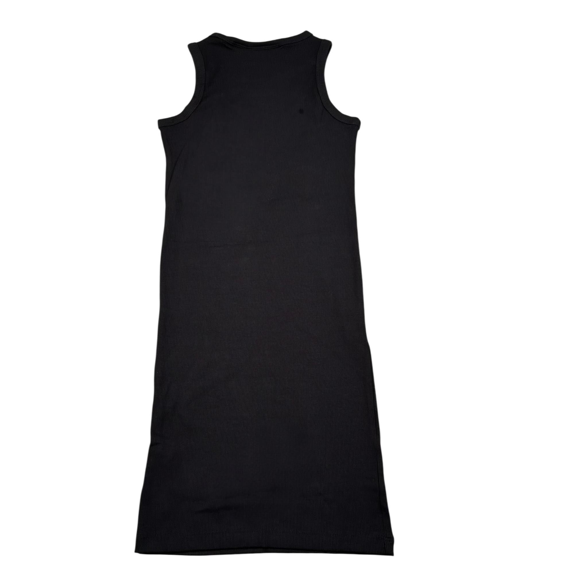 Calvin Klein Abito Tinta Unita Giromanica con Logo per Bambina IG0IG02906XX NERO CALVIN KLEIN 