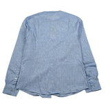 Manuel Ritz Camicia Manica Lunga tinta unita Collo Coreano Azzurro per Bambino MR2573 AZZURRO MANUEL RITZ 