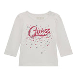GUESS shirt girocollo tinta unita con stampa Bianco per Bambina K4BI02J134 BIANCO GUESS 