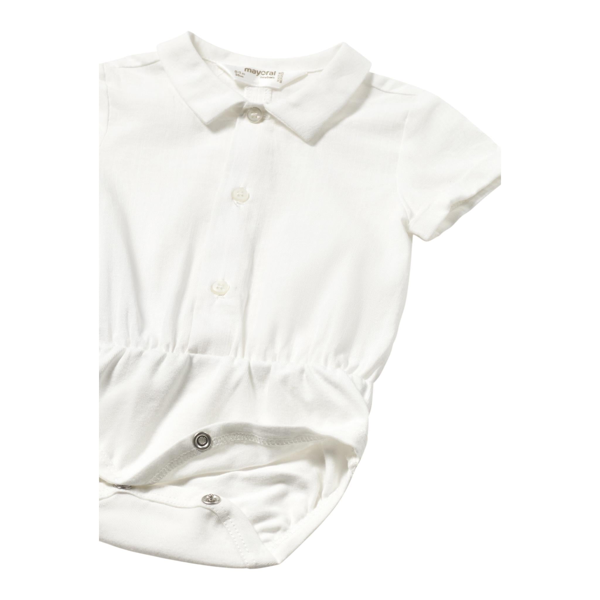 Mayoral Camicia Body Mezza Manica Tinta Unita per Neonato 1796 PANNA MAYORAL 